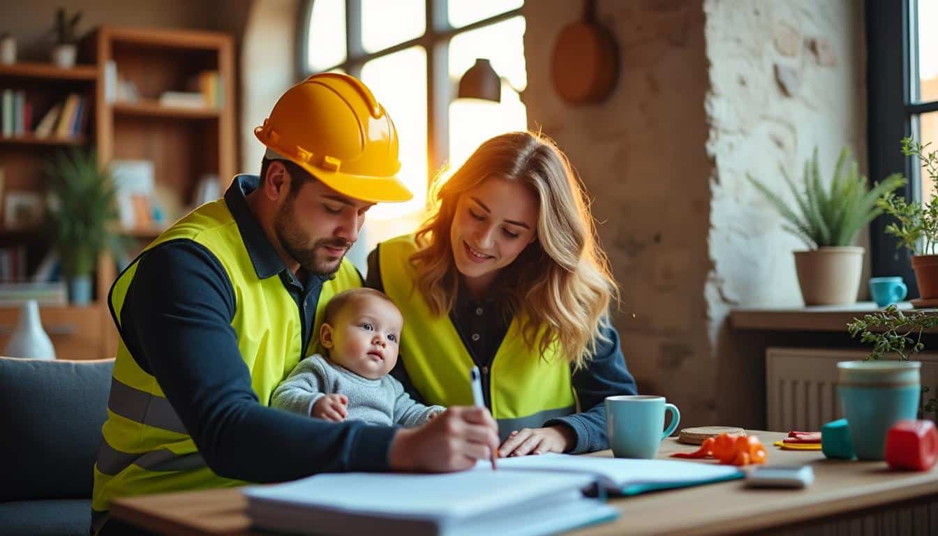 Illustration: Comprendre l’aide financière liée à l’arrivée d’un enfant dans le secteur du bâtiment