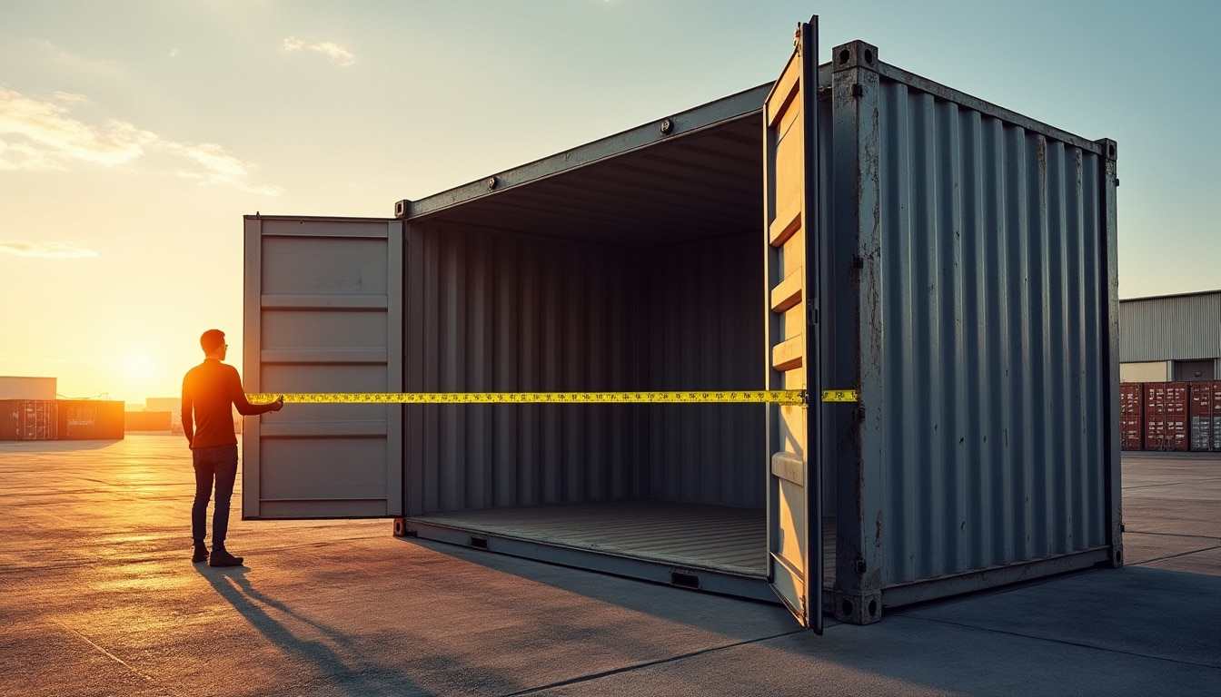 Illustration: Comprendre les dimensions extérieures et intérieures d’un container de 40 pieds