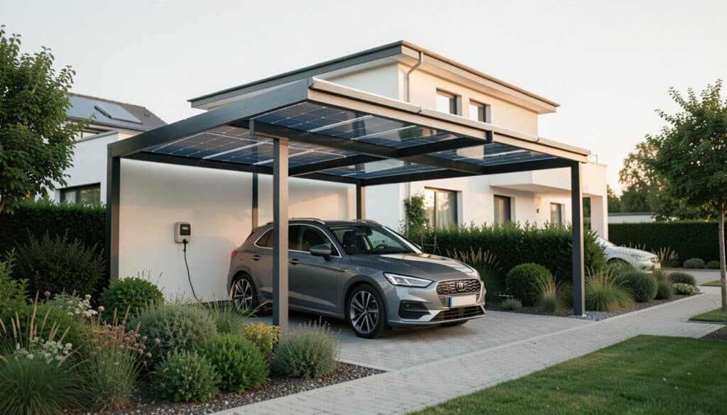 Carport solaire pour voiture : fonctionnement et prix
